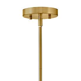Image5 of Zuri 30"W Lacquered Brass and Off-White 6-Light Chandelier more views