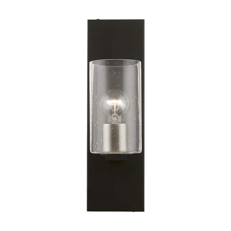 Image 5 Zurich 1 Light Black with Brushed Nickel Accents Wall Sconce more views