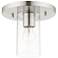 Zurich 1 Light Brushed Nickel Flush Mount