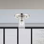 Thumbnail1 of Zurich 1 Light Brushed Nickel Flush Mount