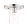Thumbnail4 of Zurich 1 Light Brushed Nickel Flush Mount more views