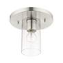5_Zurich 1 Light Brushed Nickel Flush Mount more views