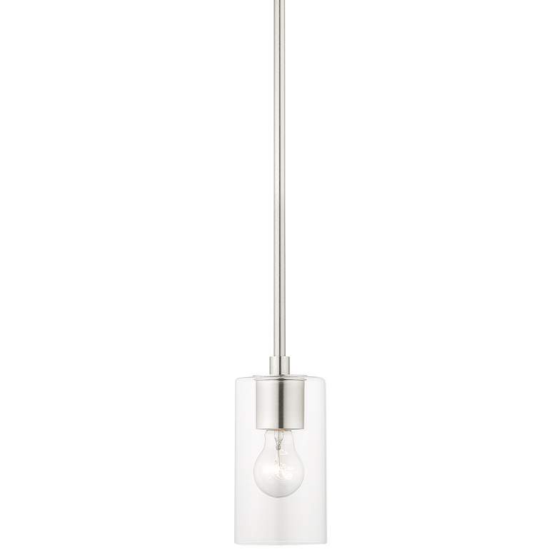 Image 2 Zurich 1 Light Brushed Nickel Pendant