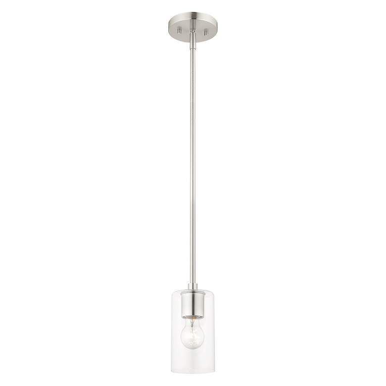 Image 5 Zurich 1 Light Brushed Nickel Pendant more views