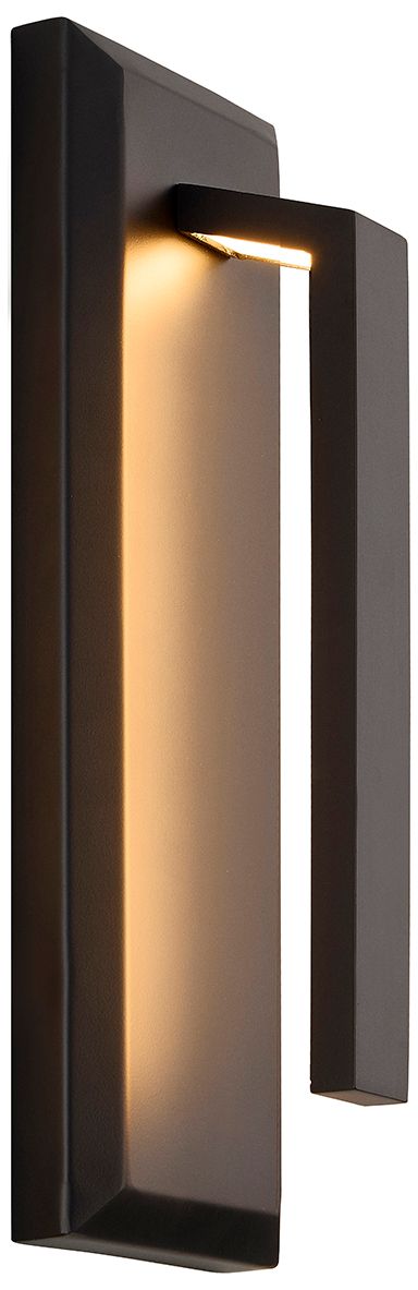Image 3 Zurich 15" High Matte Black LED Outdoor Wall Sconce more views