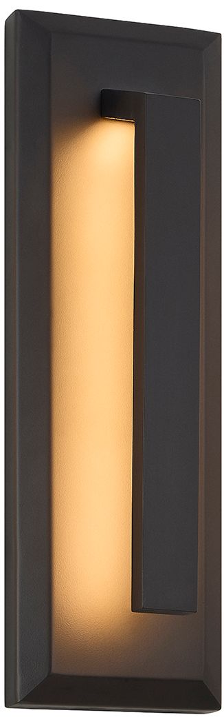 Image 4 Zurich 15" High Matte Black LED Outdoor Wall Sconce more views