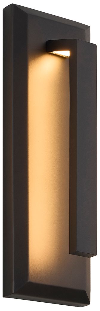 Image 5 Zurich 15" High Matte Black LED Outdoor Wall Sconce more views