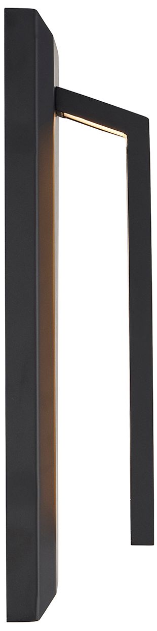 Image 6 Zurich 15" High Matte Black LED Outdoor Wall Sconce more views
