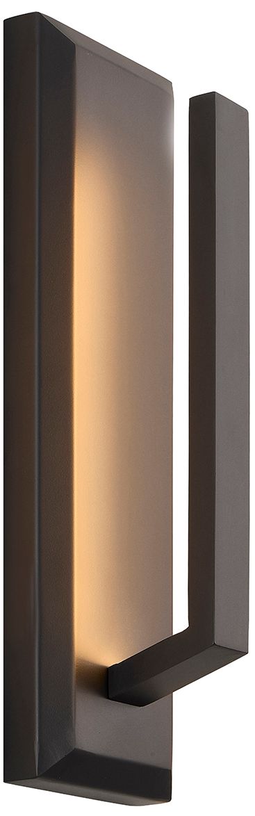 Image 7 Zurich 15" High Matte Black LED Outdoor Wall Sconce more views