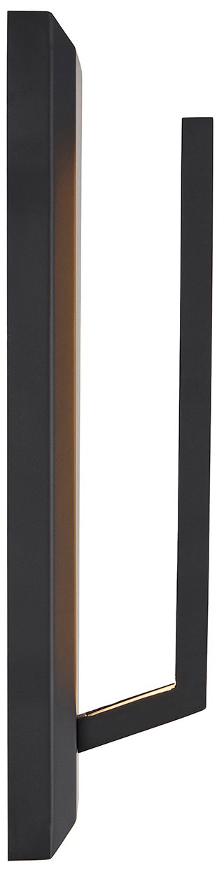 Zurich 15" High Matte Black LED Outdoor Wall Sconce