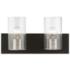 Zurich 2 Light Black with Brushed Nickel Accents Vanity Sconce