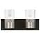 Zurich 2 Light Black with Brushed Nickel Accents Vanity Sconce