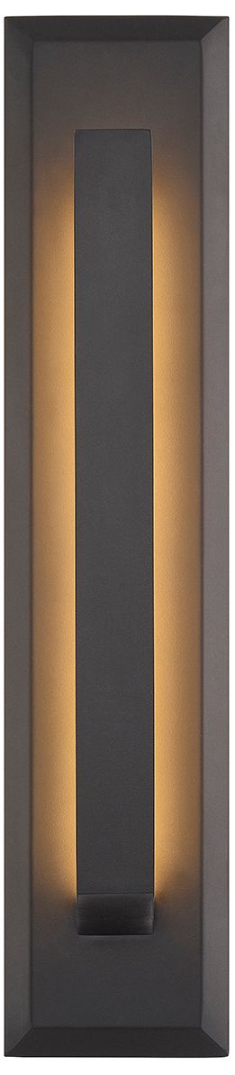 Thumbnail2 of Zurich 21" High Matte Black LED Outdoor Wall Sconce more views