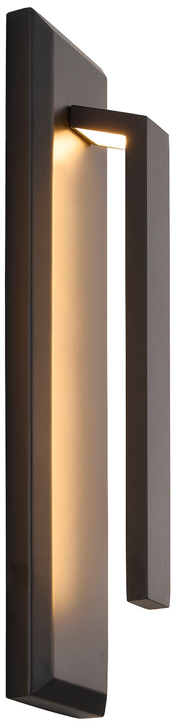 Thumbnail3 of Zurich 21" High Matte Black LED Outdoor Wall Sconce more views