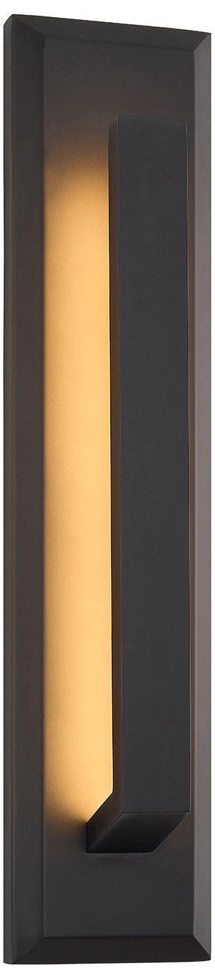 Thumbnail4 of Zurich 21" High Matte Black LED Outdoor Wall Sconce more views