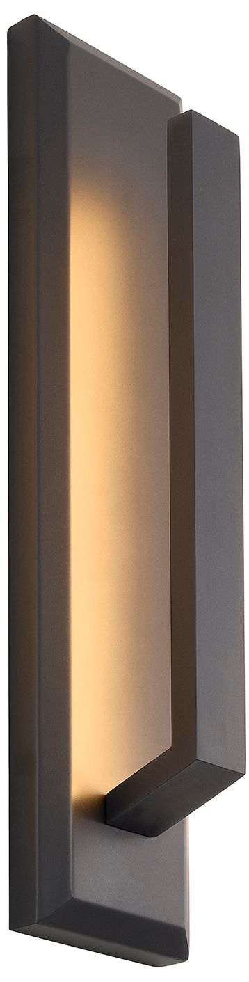 Zurich 21" High Matte Black LED Outdoor Wall Sconce