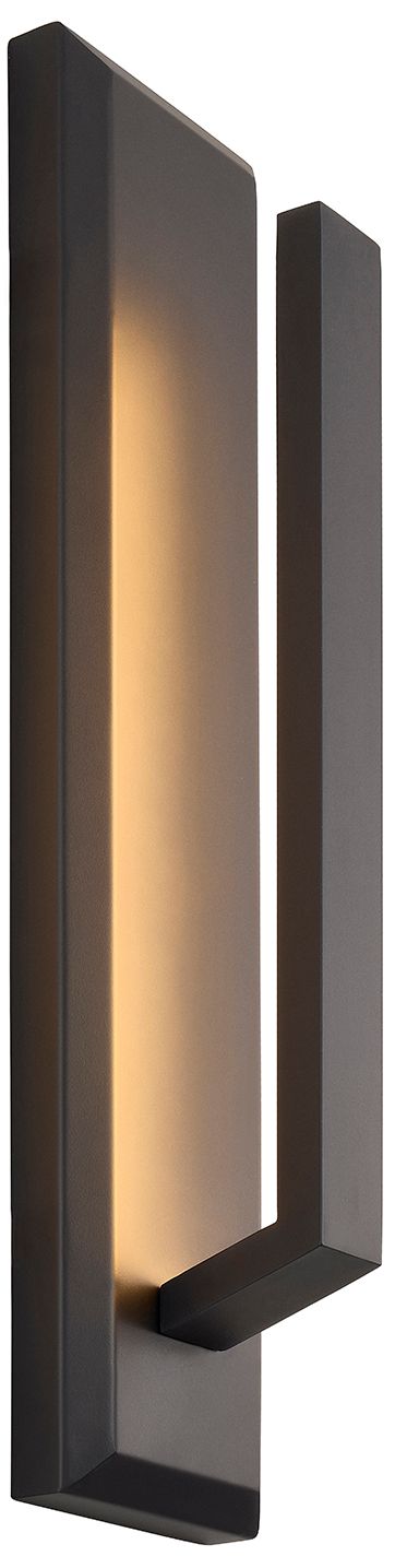 Zurich 21" High Matte Black LED Outdoor Wall Sconce