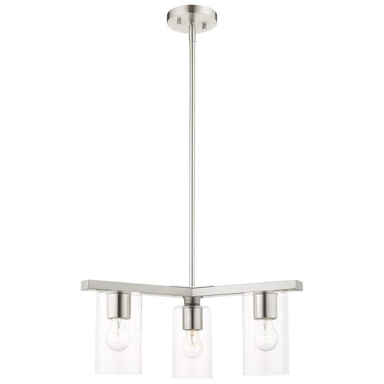 Image 1 Zurich 3 Light Brushed Nickel Chandelier