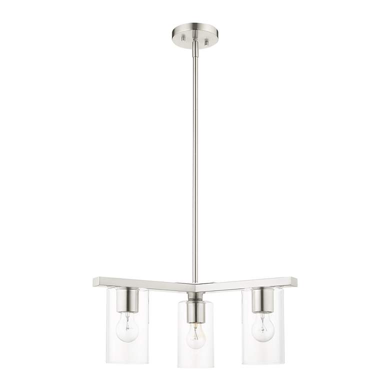 Image 3 Zurich 3 Light Brushed Nickel Chandelier more views