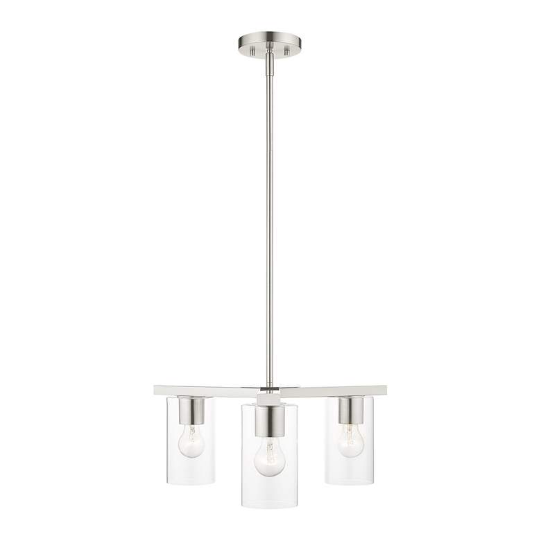Image 5 Zurich 3 Light Brushed Nickel Chandelier more views