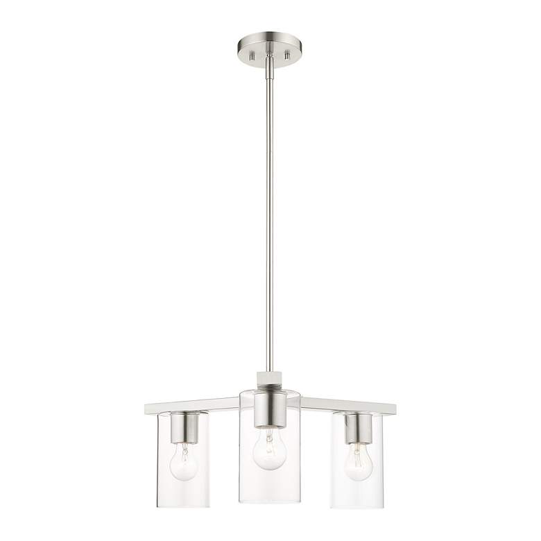 Image 7 Zurich 3 Light Brushed Nickel Chandelier more views
