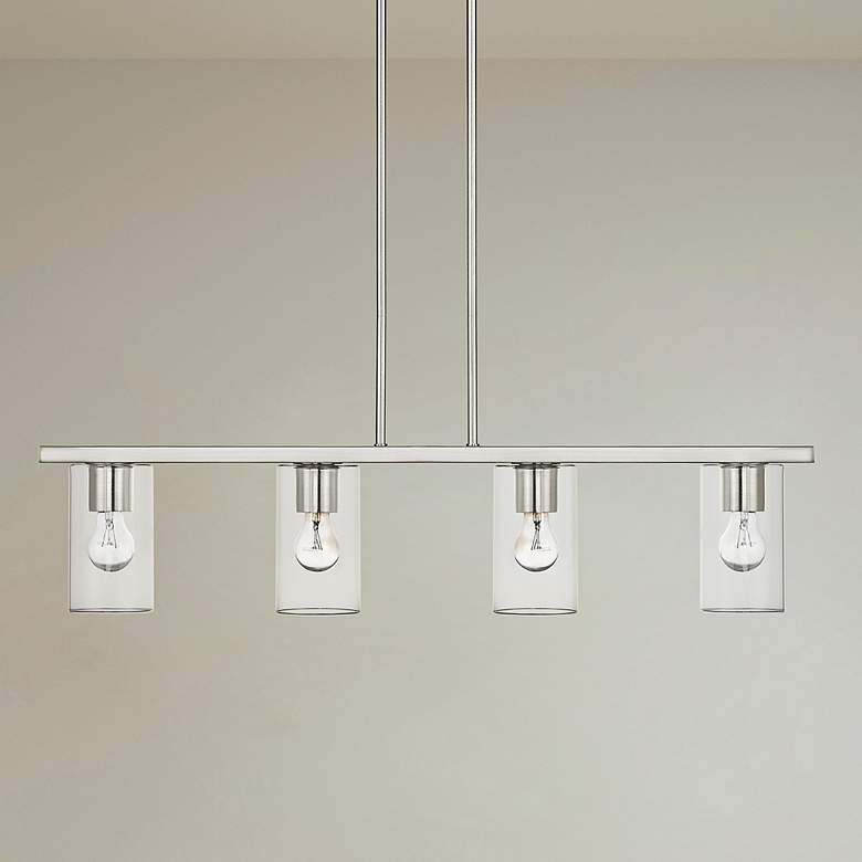 Image 1 Zurich 4 Light Brushed Nickel Chandelier