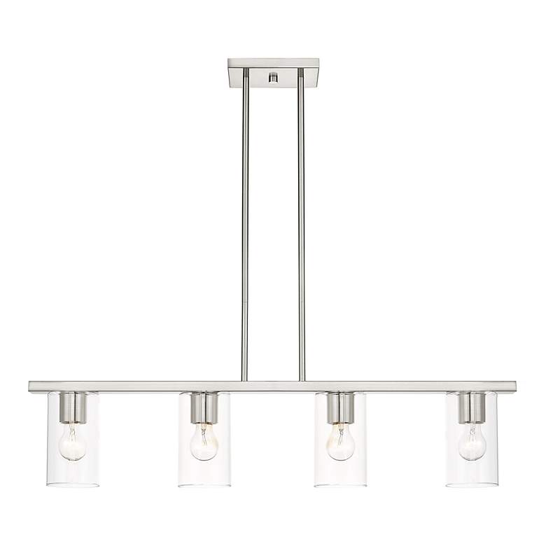 Image 4 Zurich 4 Light Brushed Nickel Chandelier more views