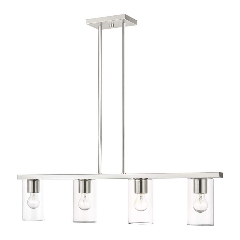Image 5 Zurich 4 Light Brushed Nickel Chandelier more views