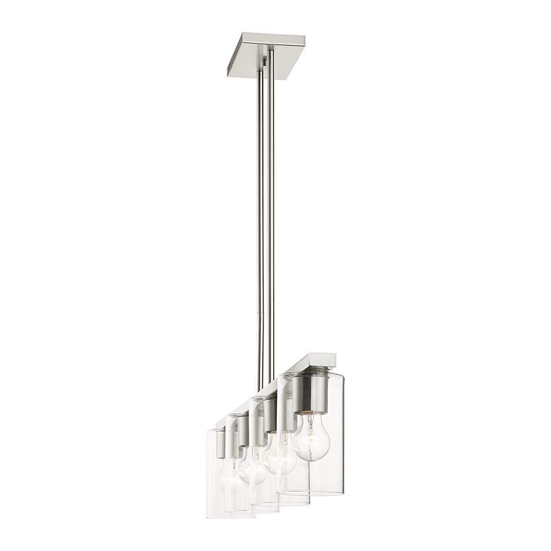Image 7 Zurich 4 Light Brushed Nickel Chandelier more views