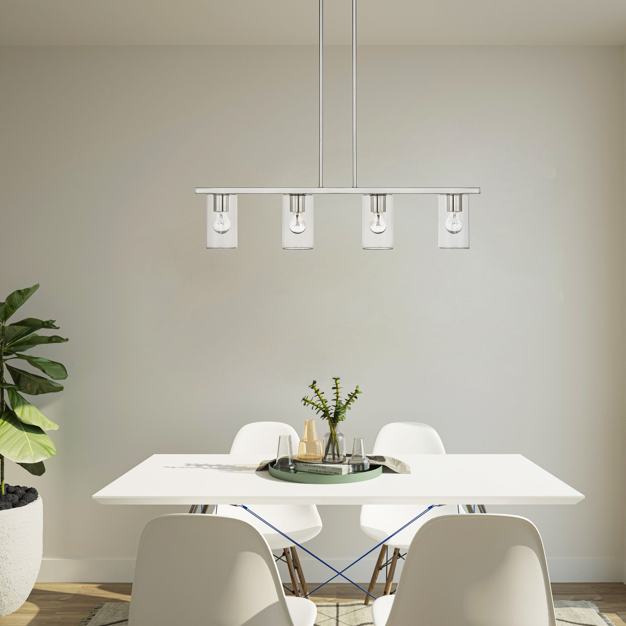 Zurich 4 Light Brushed Nickel Chandelier