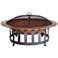 Zurich 40" Wide Faux Copper Bowl Outdoor Fire Pit