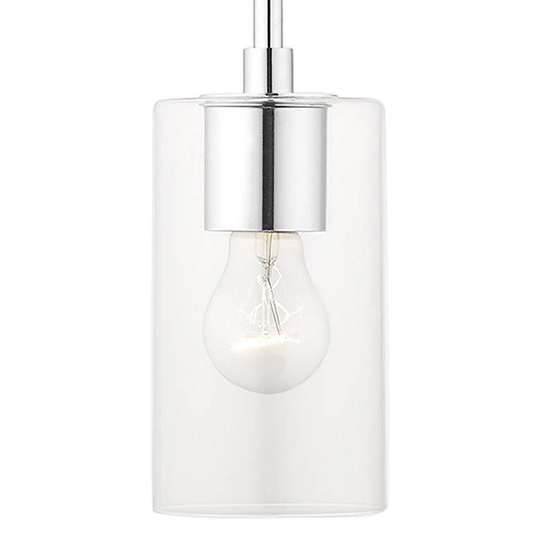 Image 3 Zurich 5" Wide Polished Chrome Cylinder Mini Pendant more views