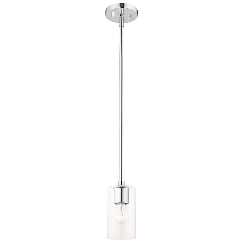 Image 6 Zurich 5" Wide Polished Chrome Cylinder Mini Pendant more views