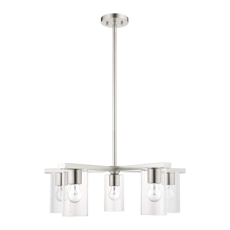 Image 3 Zurich 5 Light Brushed Nickel Chandelier more views