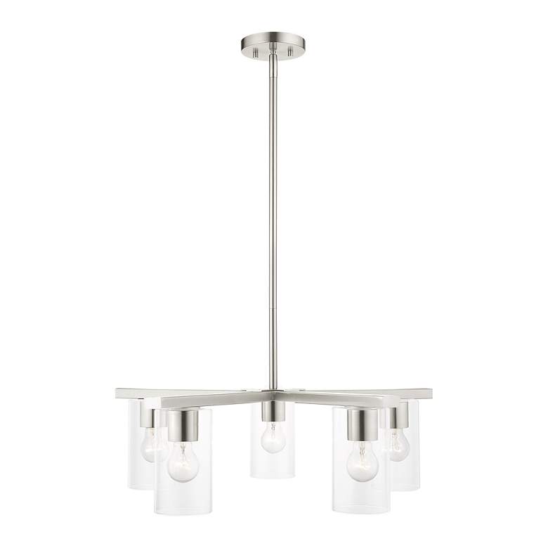 Image 4 Zurich 5 Light Brushed Nickel Chandelier more views