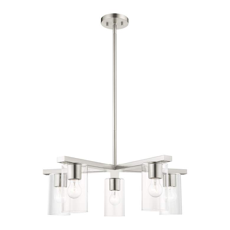 Image 5 Zurich 5 Light Brushed Nickel Chandelier more views