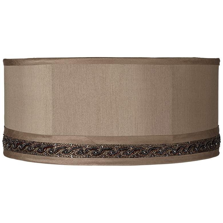 Image 1 Zurich Taupe Fabric Shade 16x16x7