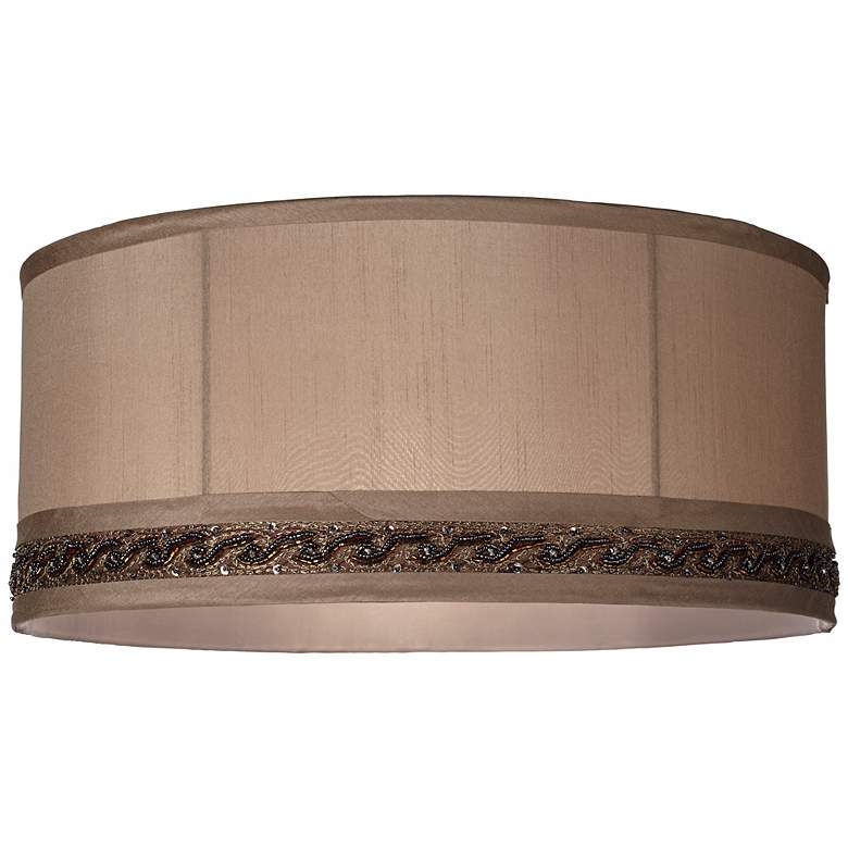 Image 2 Zurich Taupe Fabric Shade 16x16x7 more views