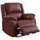 Zuriel Red Faux Leather Adjustable Power Recliner with USB Port
