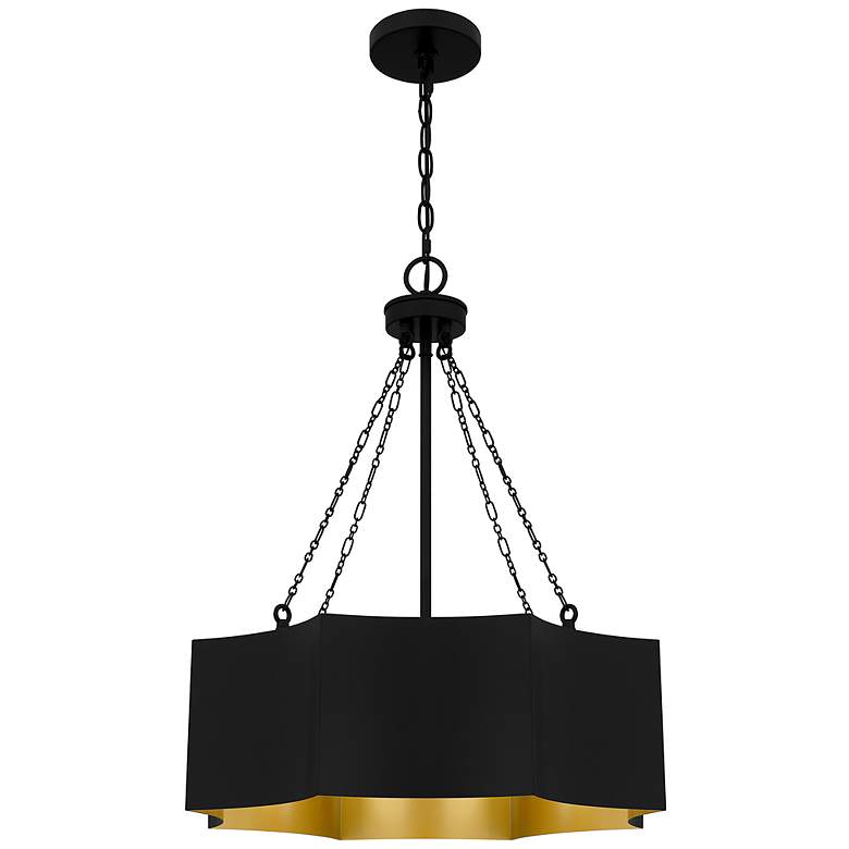 Image 2 Zyler 4-Light Matte Black Pendant Light