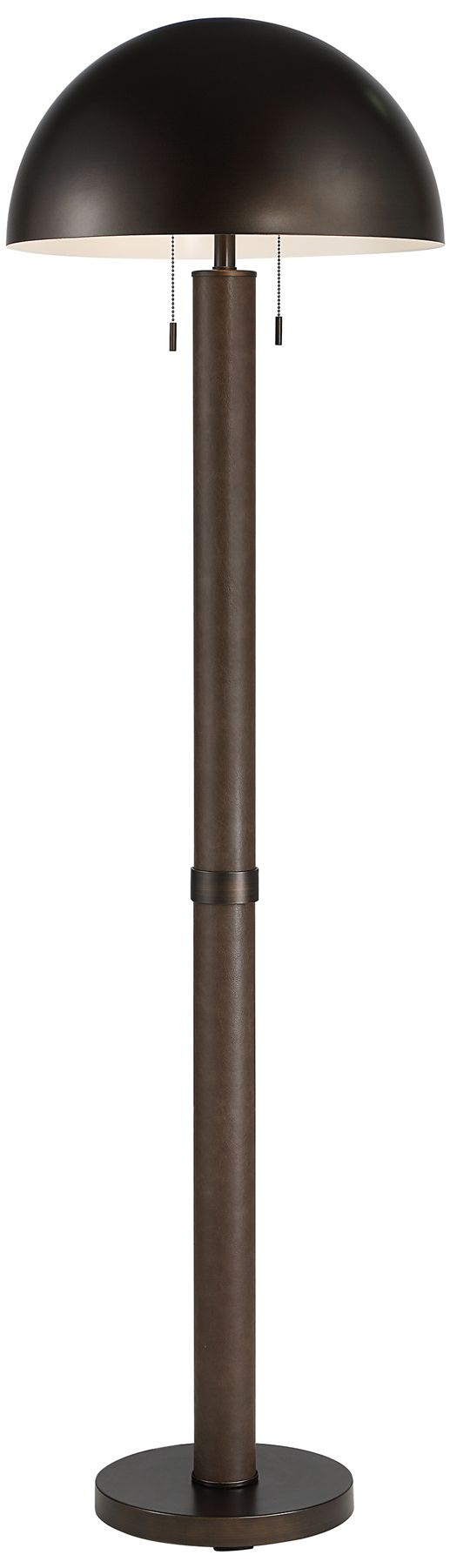 Image 5 Zyra 67" Tall Matte Dark Bronze Floor Lamp with Tapered Linen Shade more views