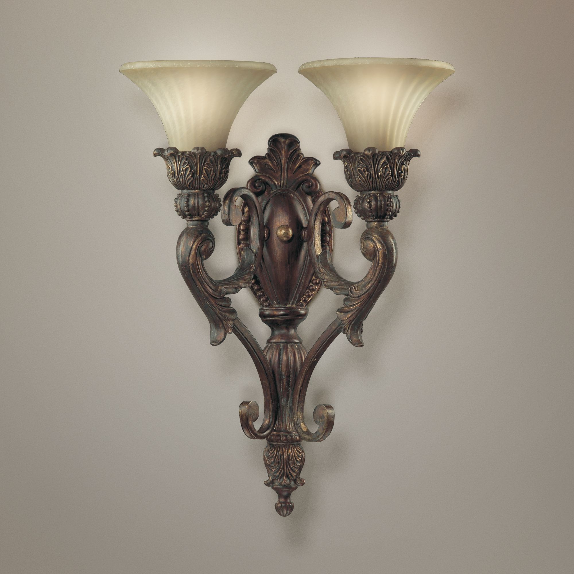 Quorum Madeleine 21 12" High Gold 2-Light Wall Sconce