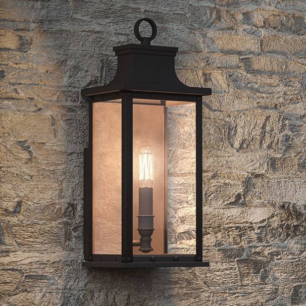 Quoizel Abernathy 15 12" High Old Bronze Outdoor Wall Light