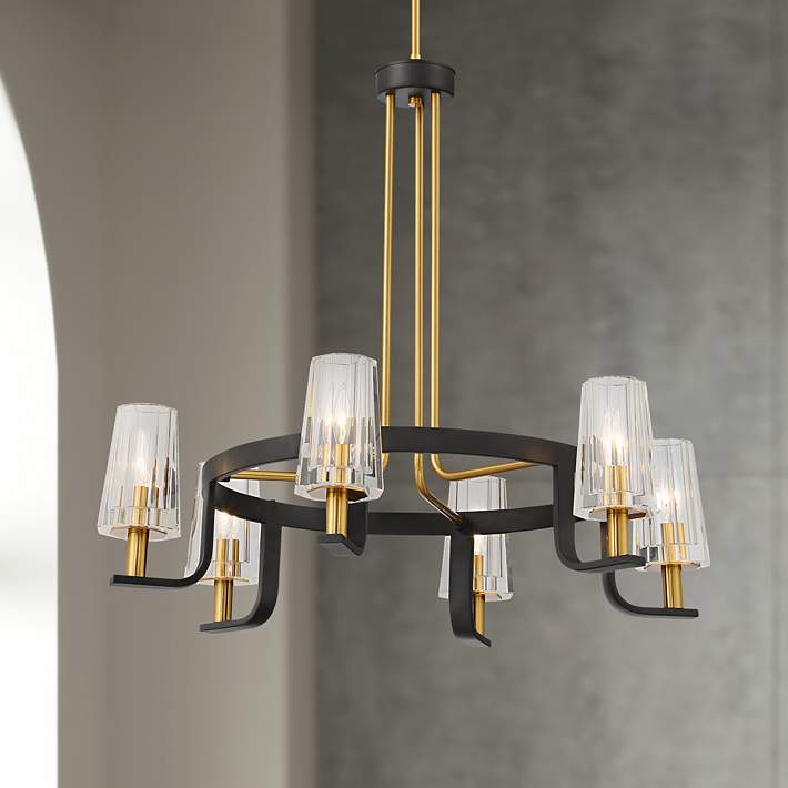 Light Ring Chandelier 029f0, Gold And Black Ring Chandelier