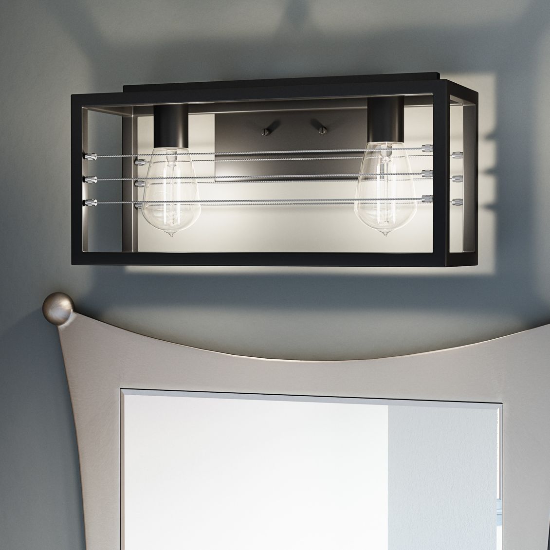 Quoizel Awendaw 16" Wide Matte Black Bath Light