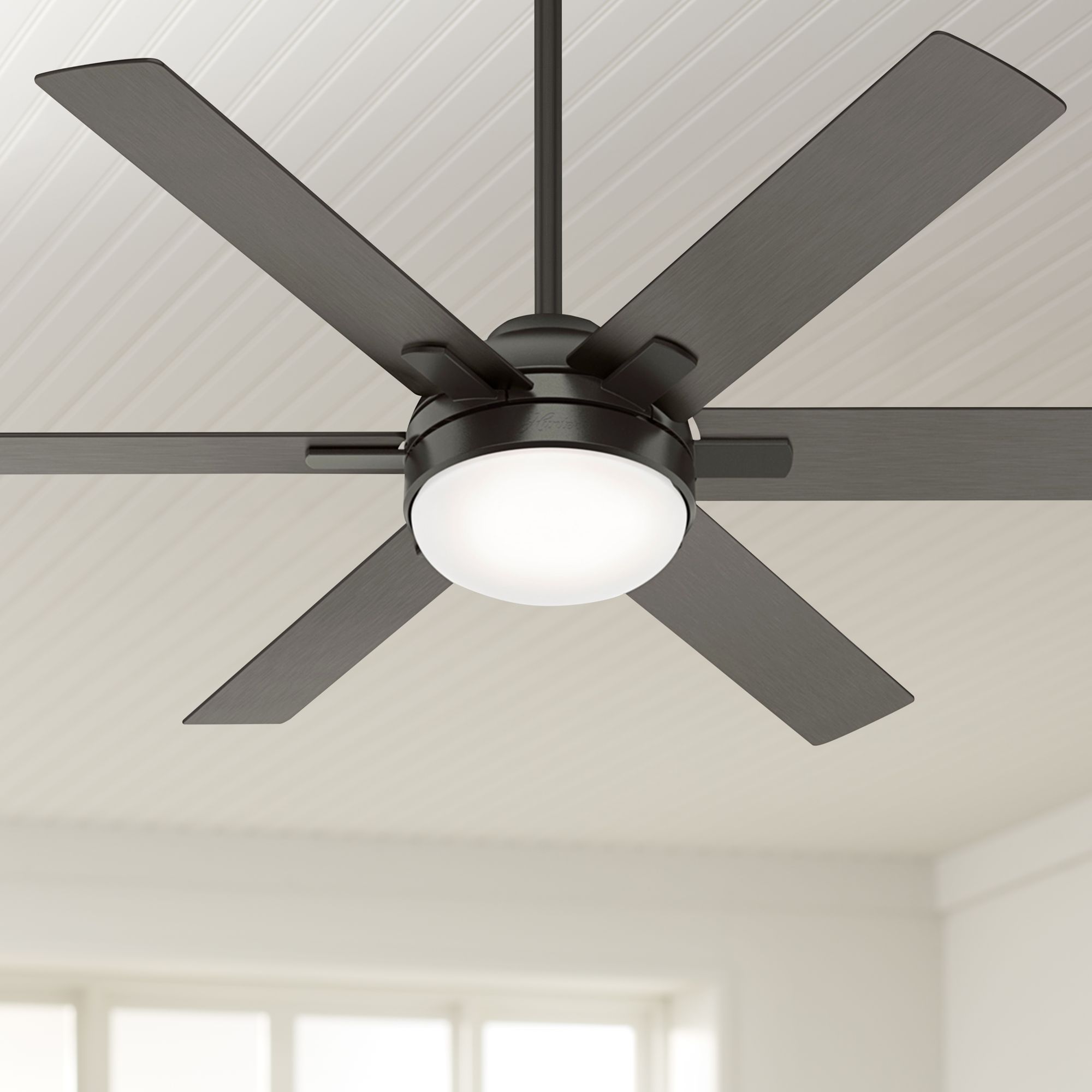 52" Hunter Hardaway Noble Bronze LED Ceiling Fan