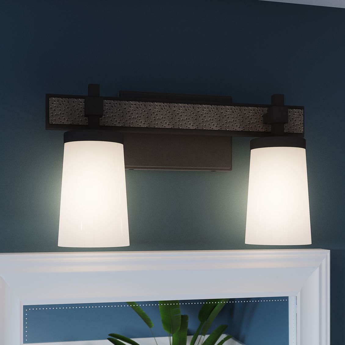 Quoizel Dalton 15" Wide Earth Black Bath Light