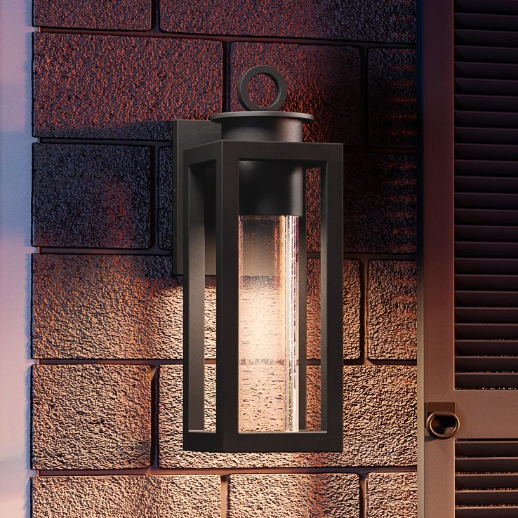 Quoizel Donegal 14 3/4" High Matte Black Outdoor Wall Lantern