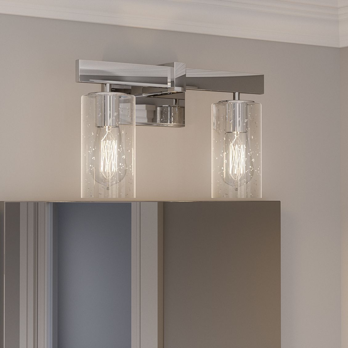 Quoizel Kirby 15" Wide Polished Chrome Bath Light