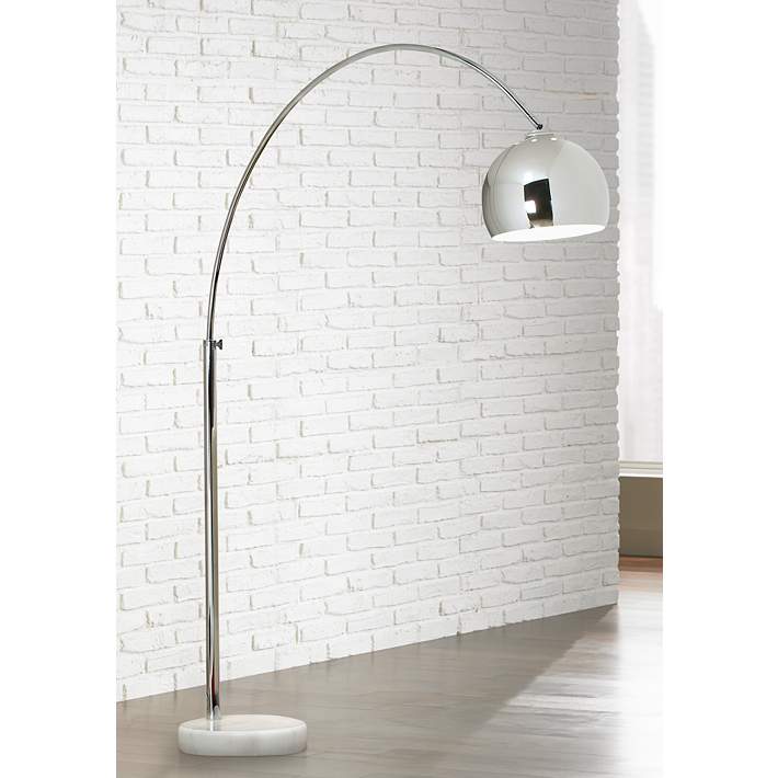 George Kovacs Polished Chrome Arc Floor, Contemporary Arc Floor Lamp